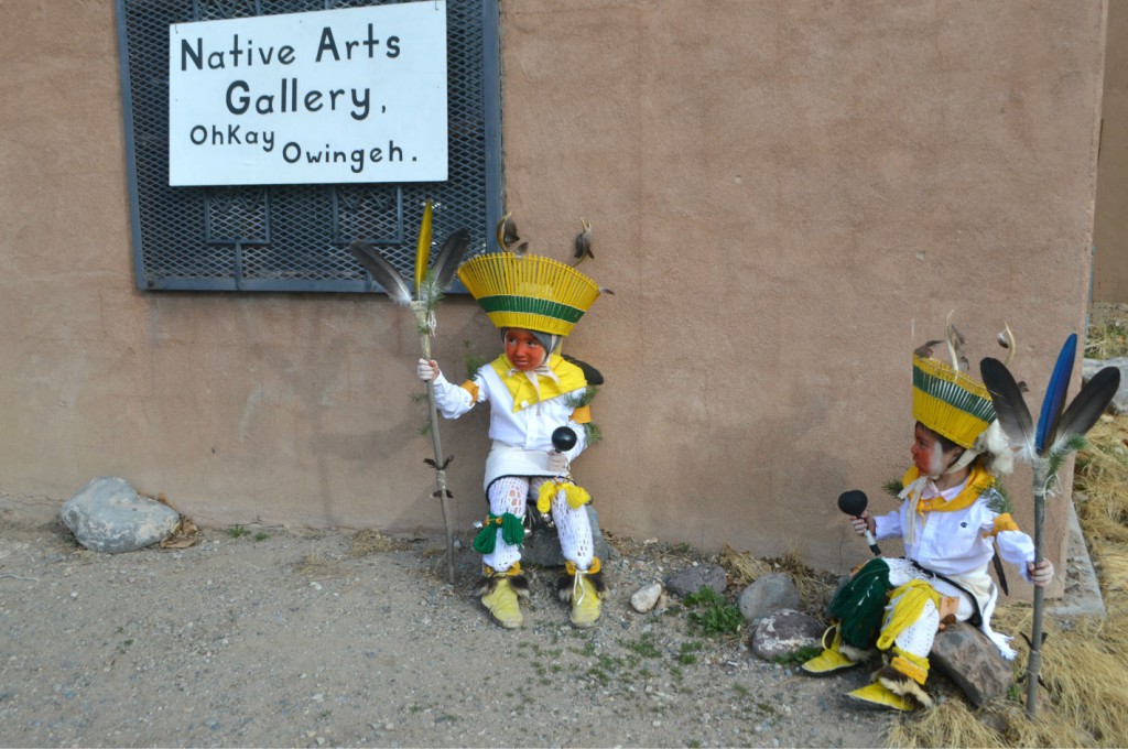 Deer Dancers taking a break at the Native Arts Gallery, Ohkay Owingeh