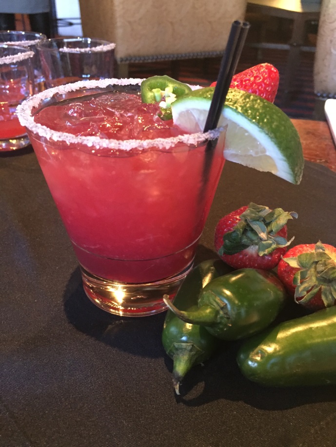 Now’s the time to sample the strawberry jalapeno margarita from Luminaria Restaurant. (Photo courtesy of TOURISM Santa Fe)