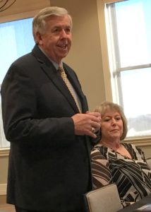Lt. Gov. Mike Parson spoke with a group of tourism industry representatives in Springfield March 3.