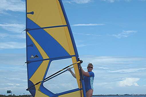 Windsurfing fun in the Banana River near Cocoa Beach