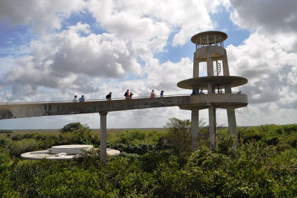 The Observation Tower in Everglades National Park’s Shark Valley provides a spectacular view of the River of Grass for South Florida visitors. 