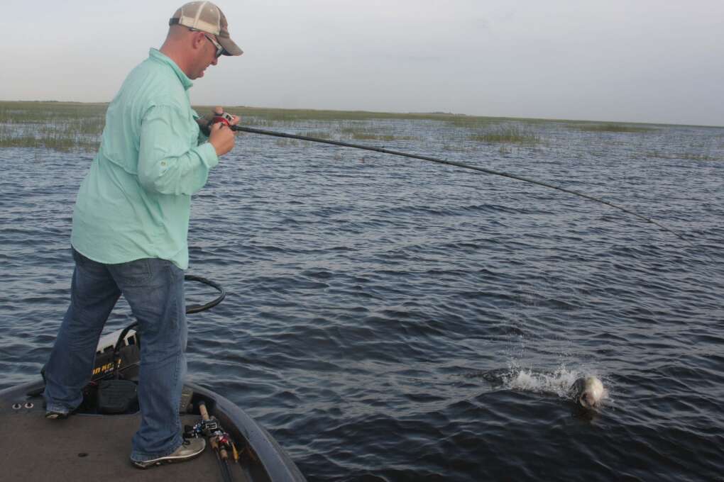 Lake Okeechobee bass fishing with a guide