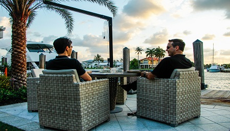 Dockside dining -- and a view -- at Shooters.