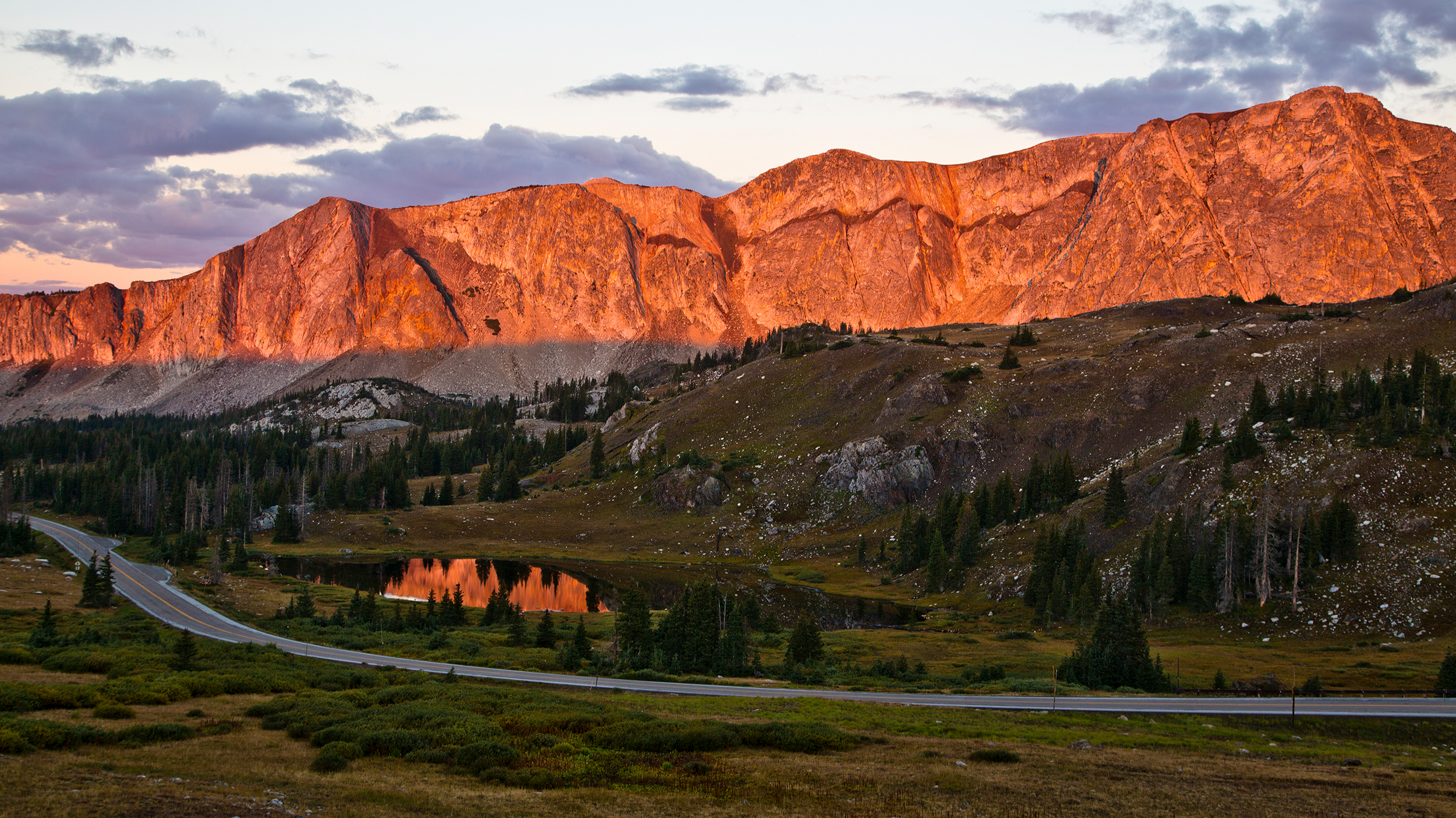 Laramie Wyoming landscape with mountain backdrop