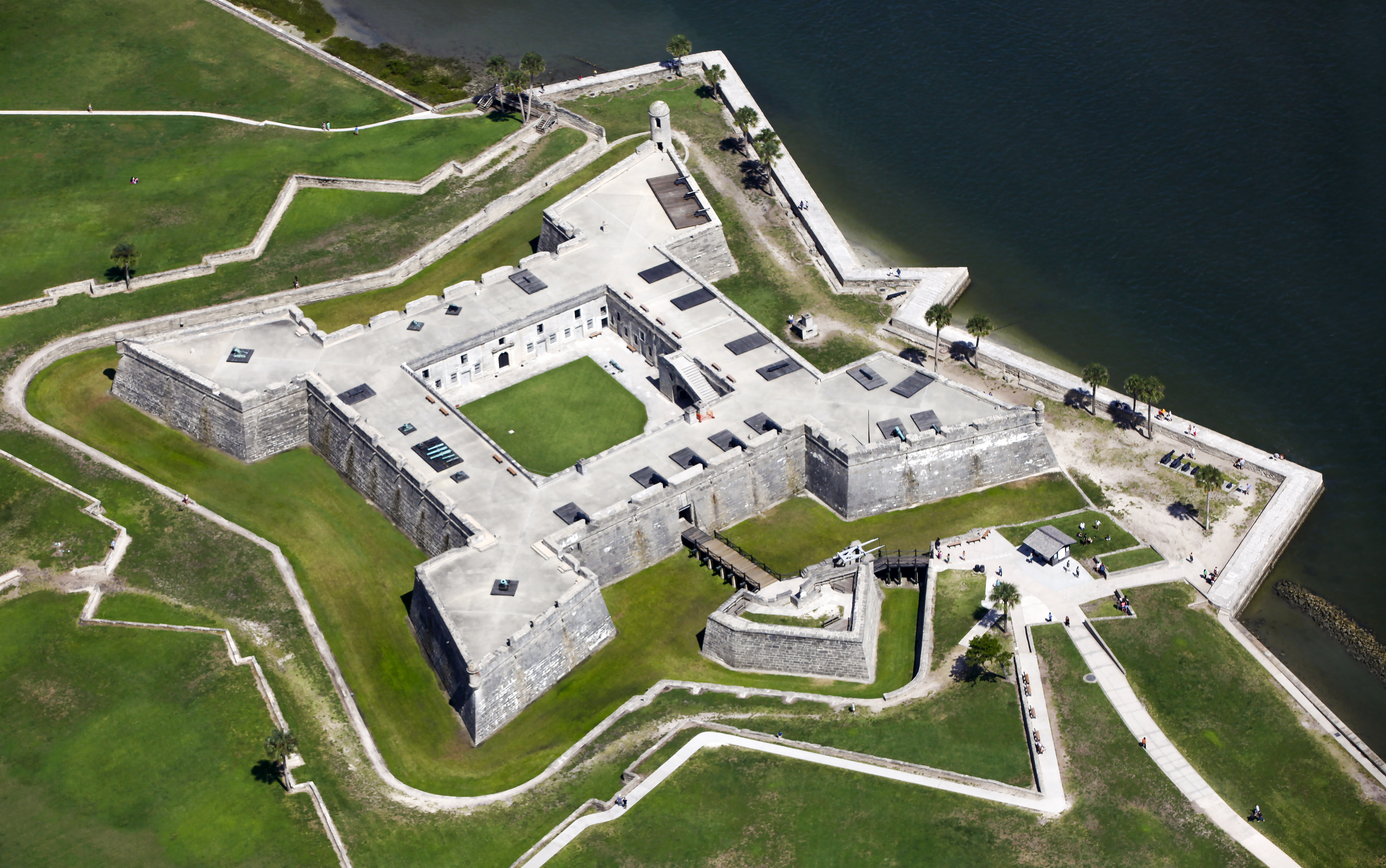 Aerial view of Castillo San Marco in St. Augustine