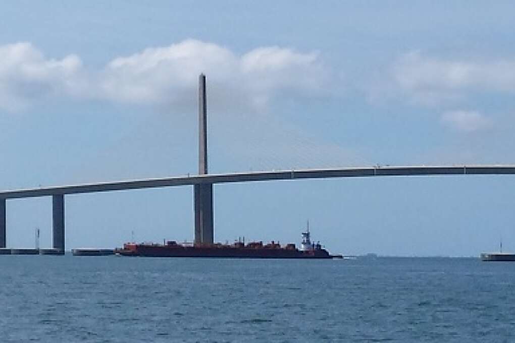 Blick auf die Sunshine Skyway Bridge