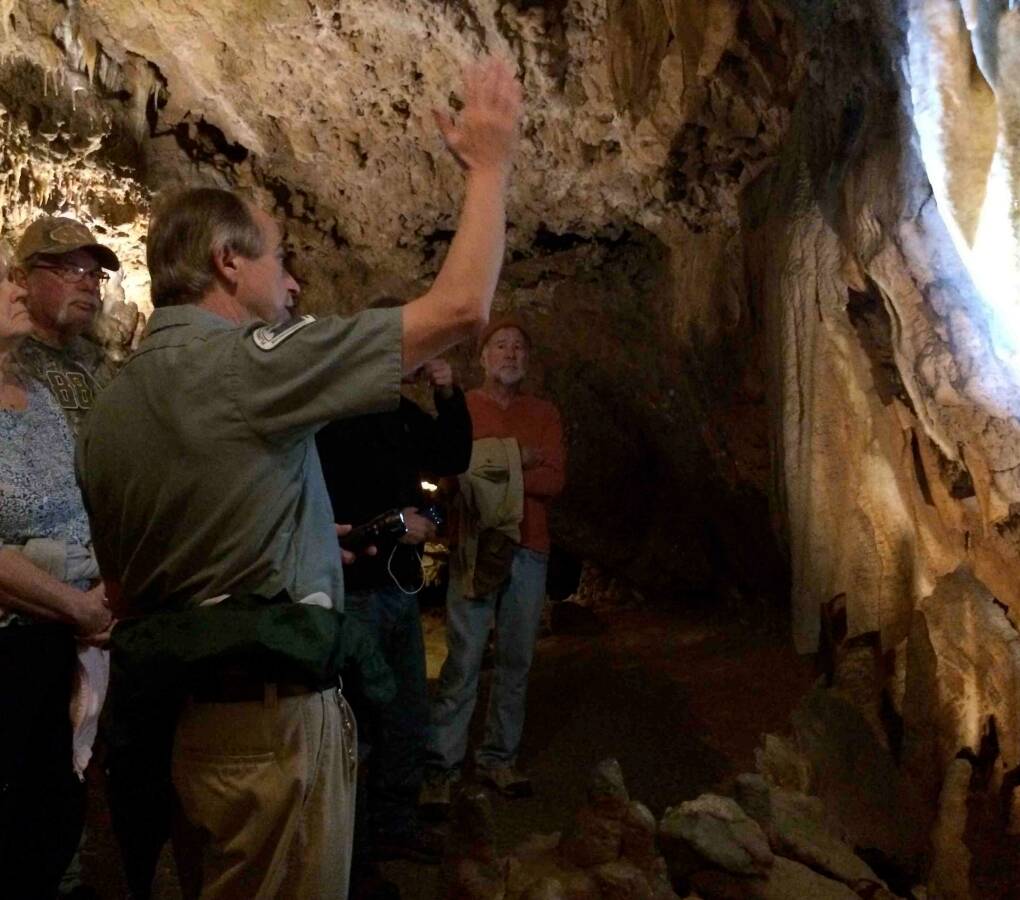 A ranger at Florida Caverns explains the intricacies of the cave system. Not only is this off the beaten path, it's UNDER the beaten path.