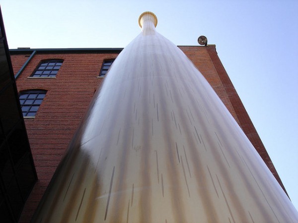 The world's largest bat is outside the Louisville Slugger Museum & Factory.