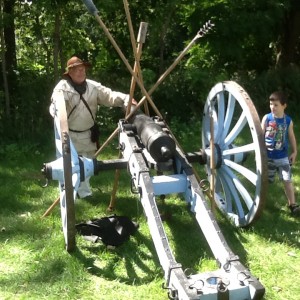 Cannons are part of Old Fort.