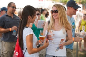 Crowd in beer line