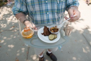 Guy holding plate