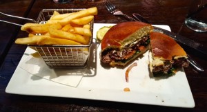 Tuscan burger and fries