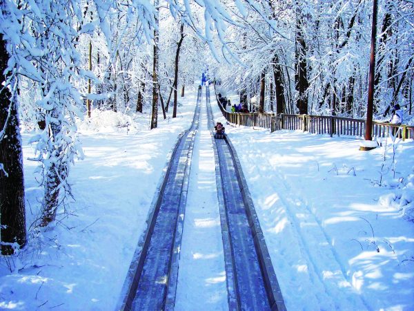 The toboggan run at Pokagon State Park