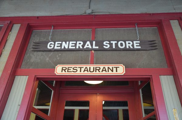 The entrance to the restaurant at the Story Inn.