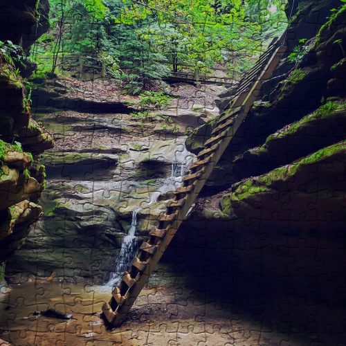 Ladders at Turkey Run State Park, Indiana Jigsaw Puzzles