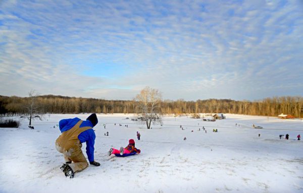 Sledding Hill at Fort Harrison State Park