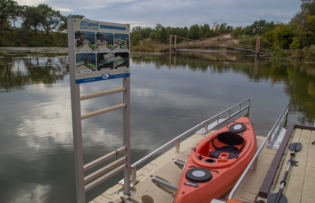 Accessible kayak launch at Marquette Park