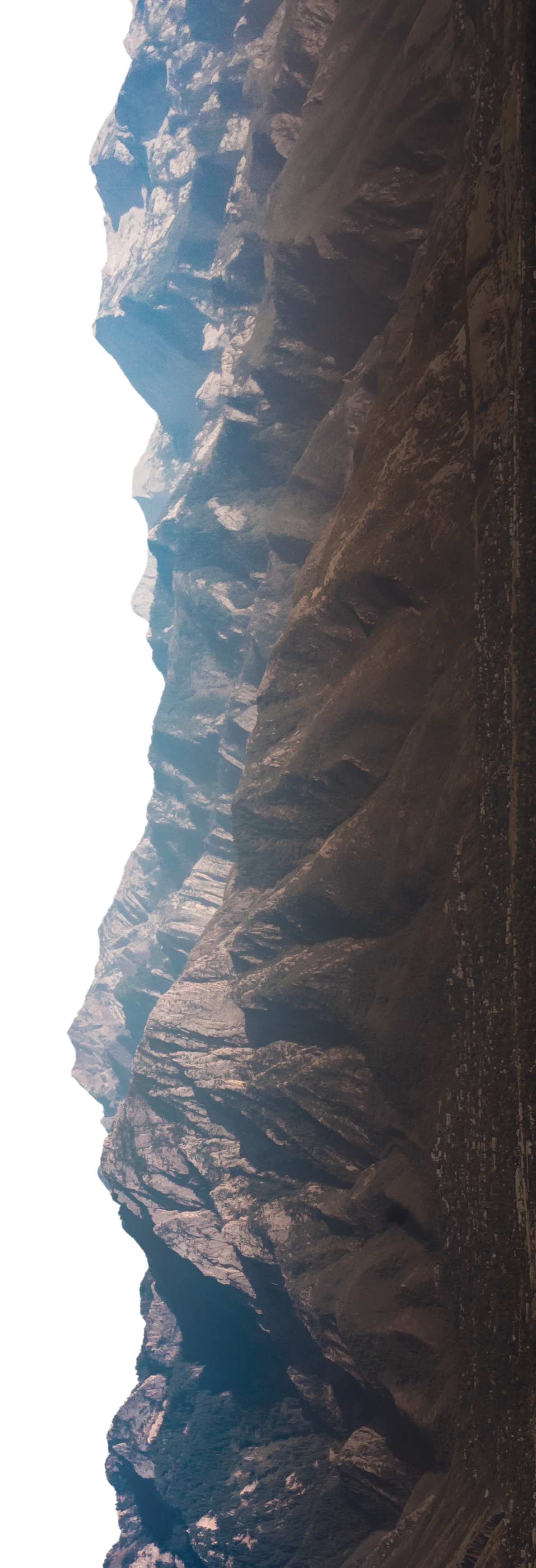 Mountains rotated to be vertical instead of horizontal
