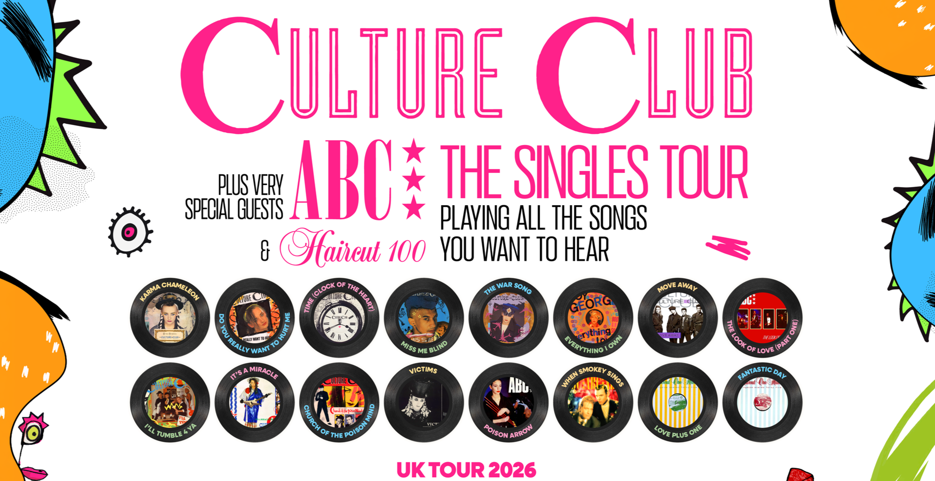 Culture Club: The Singles Tour poster at Utilita Arena Sheffield