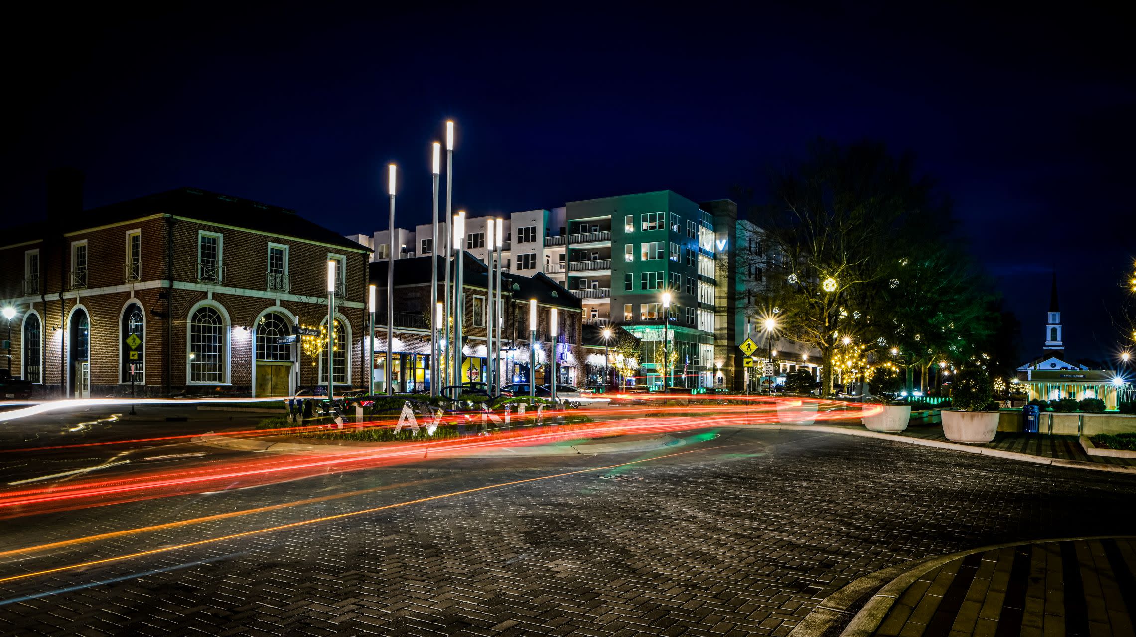 streetscape at night