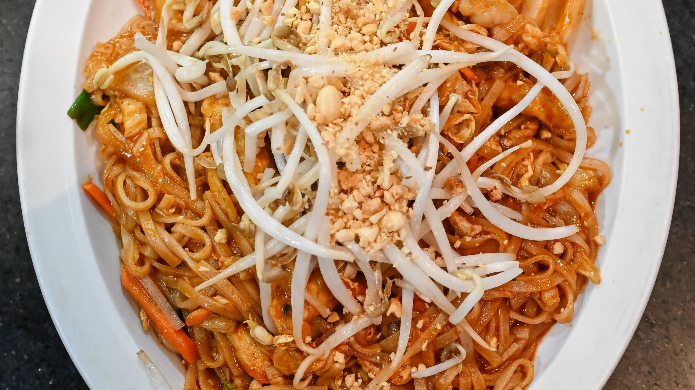 plate of Pad Thai noodles
