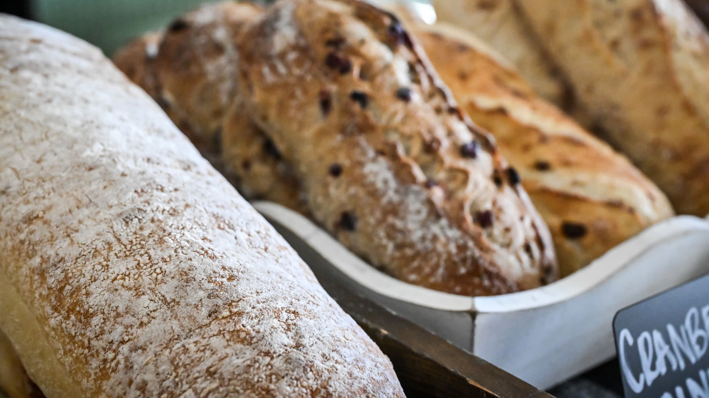 loaves of fresh baked bread