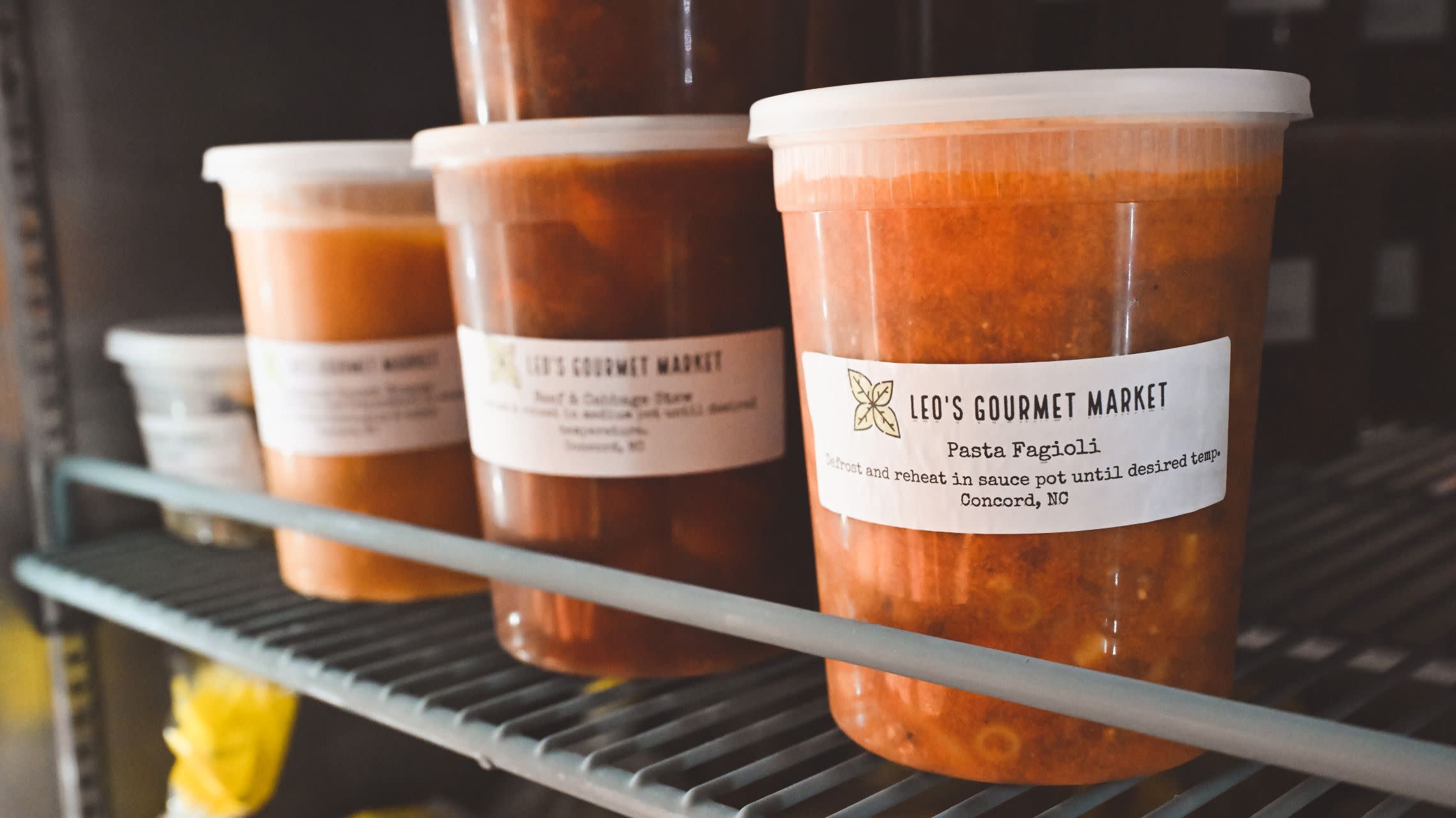 to-go containers of homemade soup