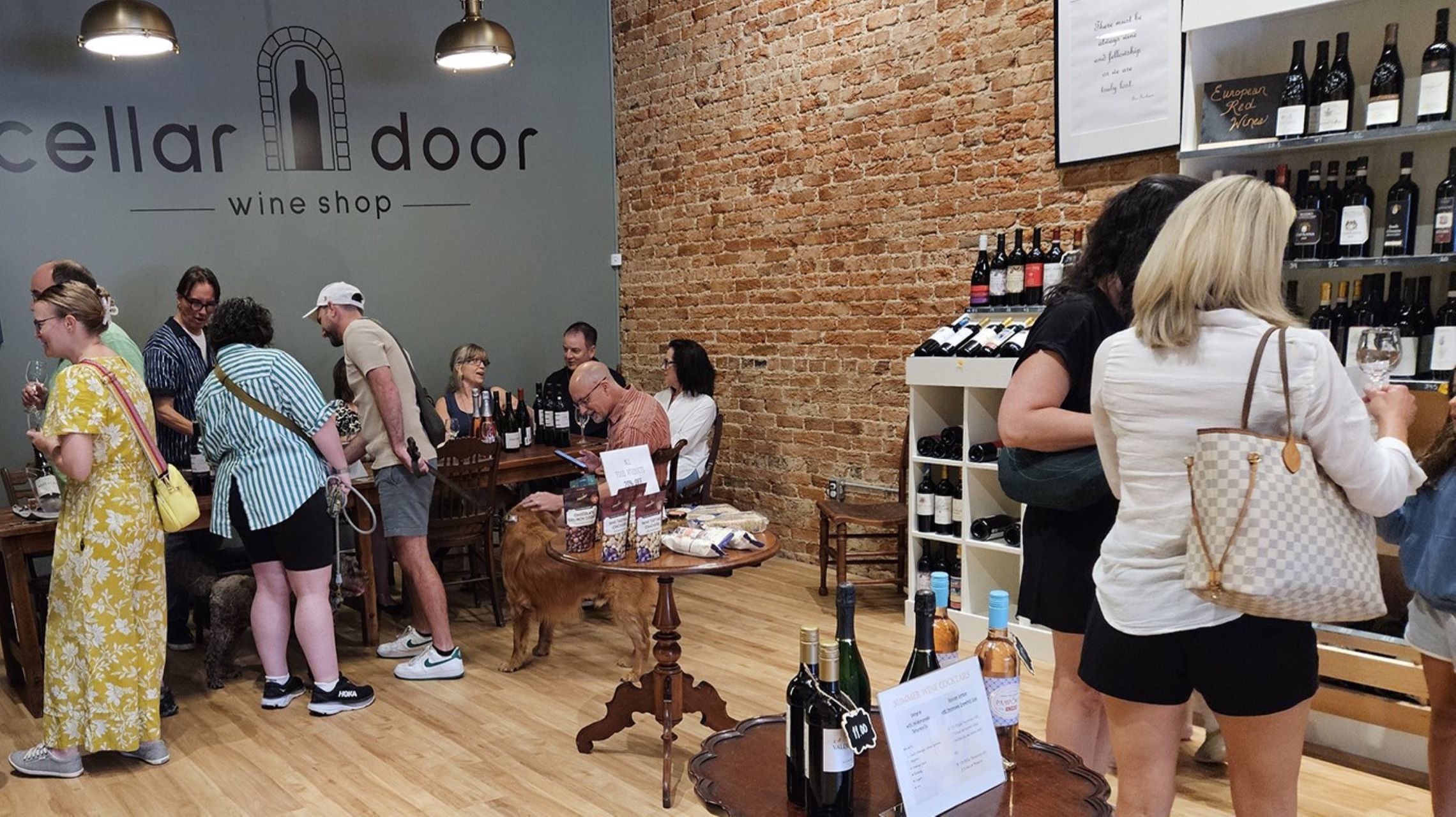 people at wine tasting event