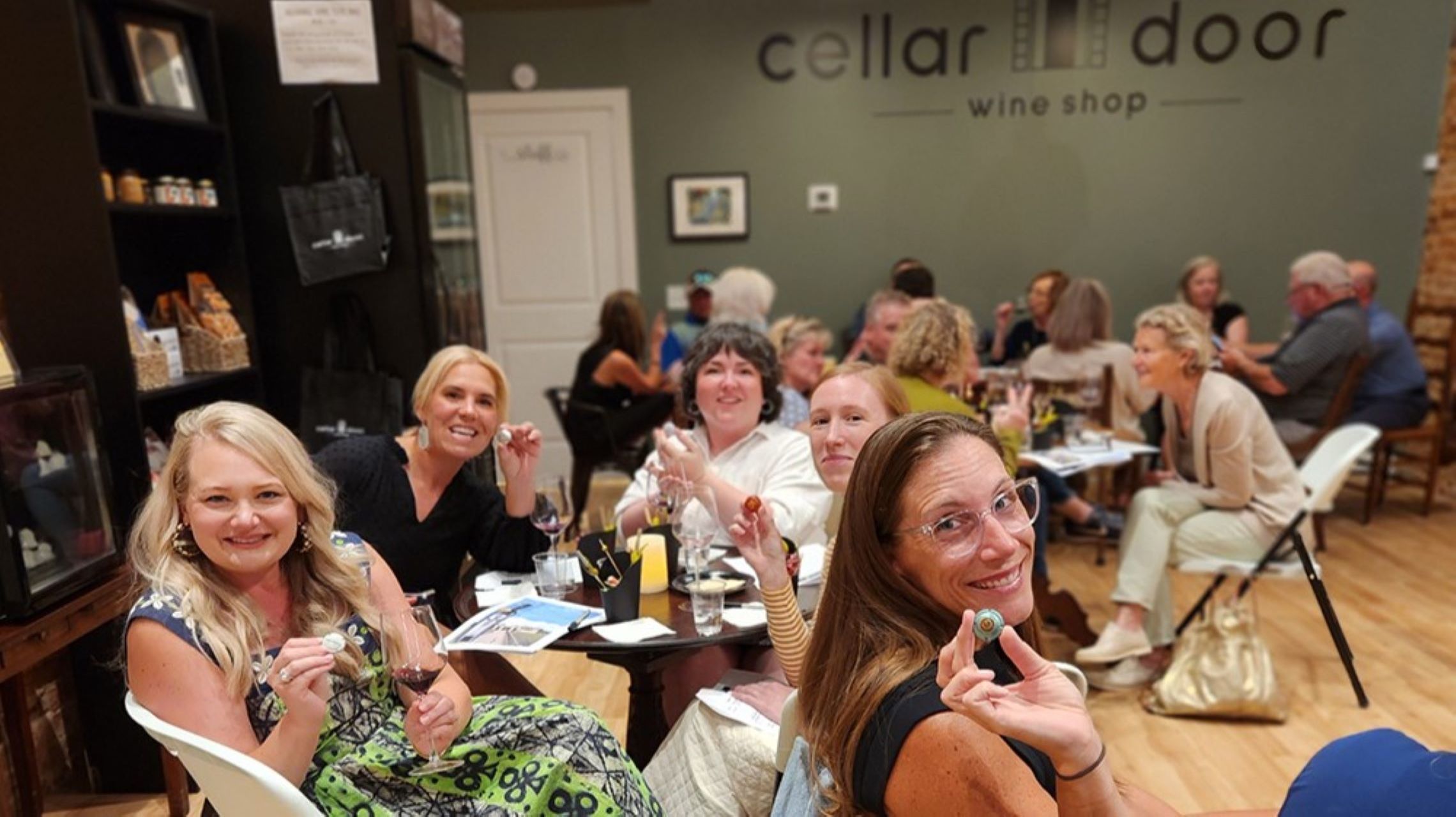 people at wine event