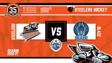 Steelers v Blaze poster at Utilita Arena Sheffield