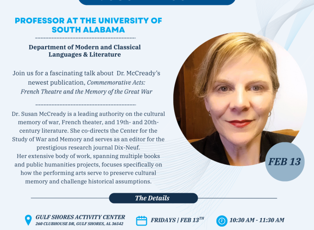 Speaker Series - Dr. Susan McCready