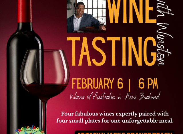 February Wine Tasting with Winston at Tacky Jacks Orange Beach