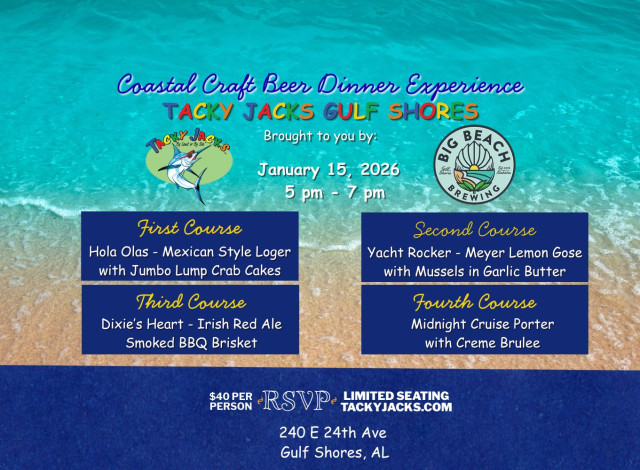 Coastal Craft Beer Dinner Experience