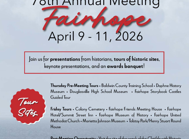 Alabama Historical Association's 78th Annual Meeting