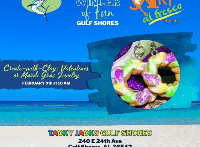 Art al Fresco Create-with-Clay, Valentines or Mardi Gras Jewelry