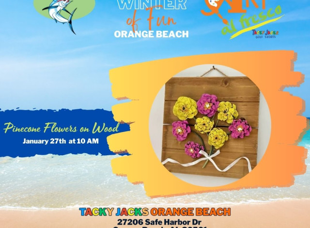 Art al Fresco: Create With Paint - Pinecone Flowers on Wood