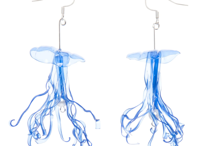 Art al Fresco "Upcycled Bottle Jellyfish Earrings"