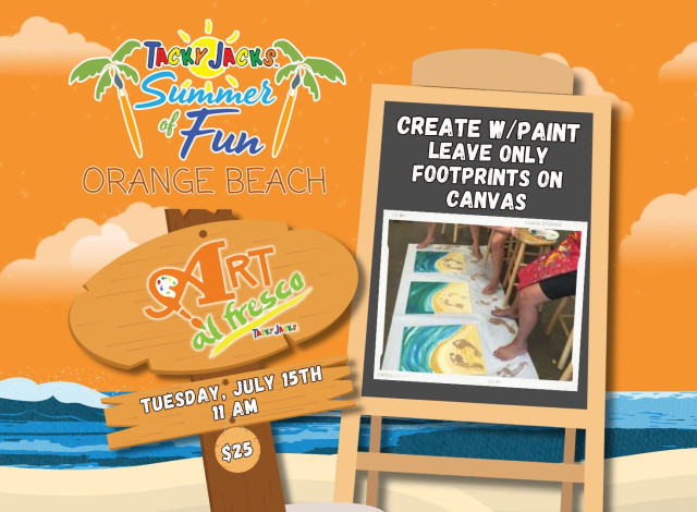 Art al Fresco - Create with Paint - Leave Only Footprints Canvas