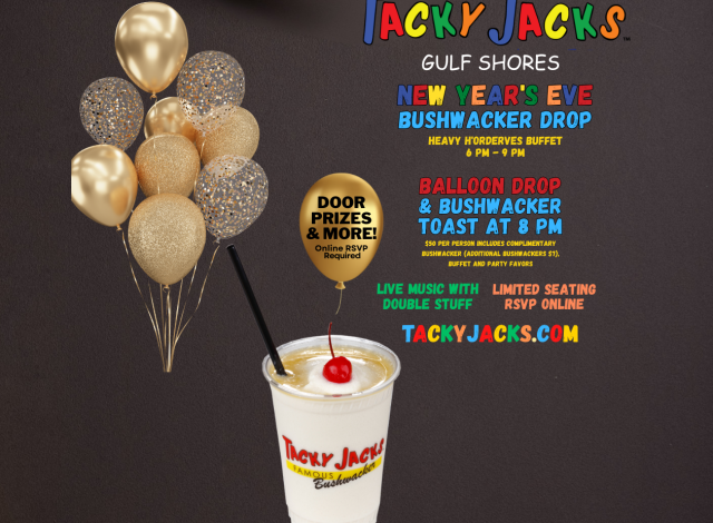 NYE Bushwacker Drop at Tacky Jacks Gulf Shores