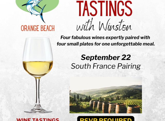 September Wine Tasting with Winston at Tacky Jacks Orange Beach