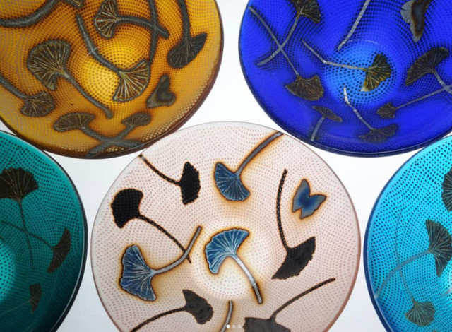 CRYPTIC UNDER WING: Glass and Mixed Media by Rachael Wright