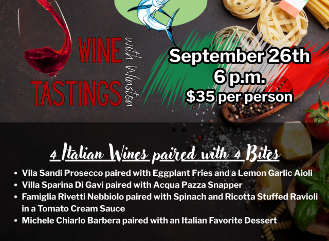 Tacky Jacks Wine Tastings with Winston at Tacky Jacks Gulf Shores