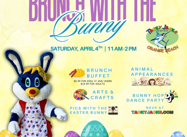 Brunch with the Bunny at Tacky Jacks Orange Beach