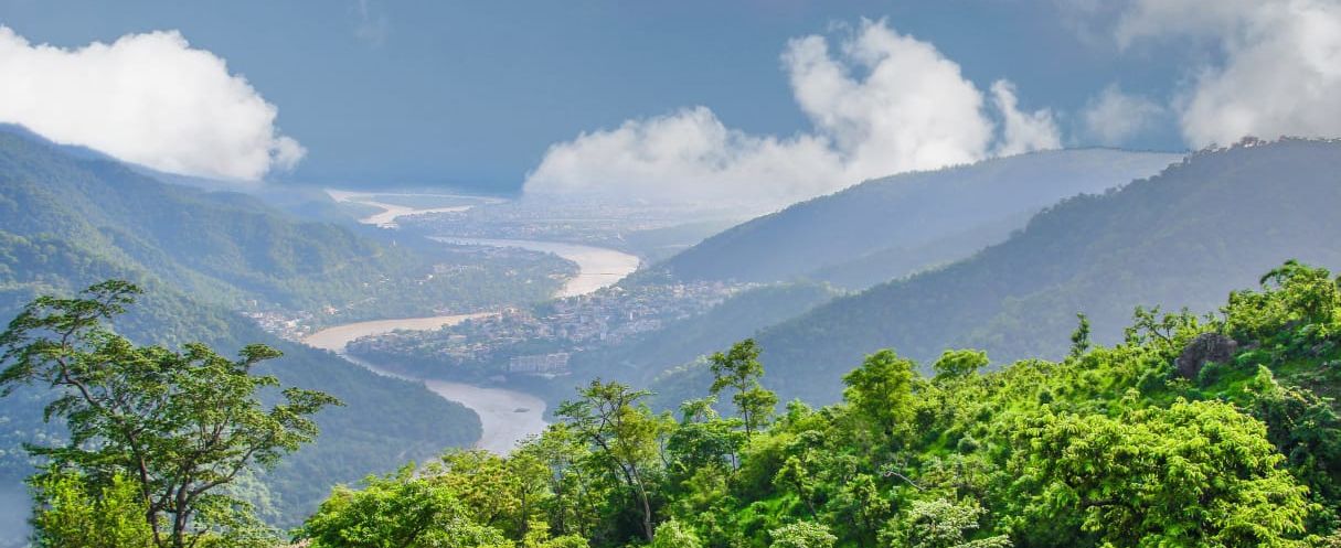 bird's eye view of haridwar