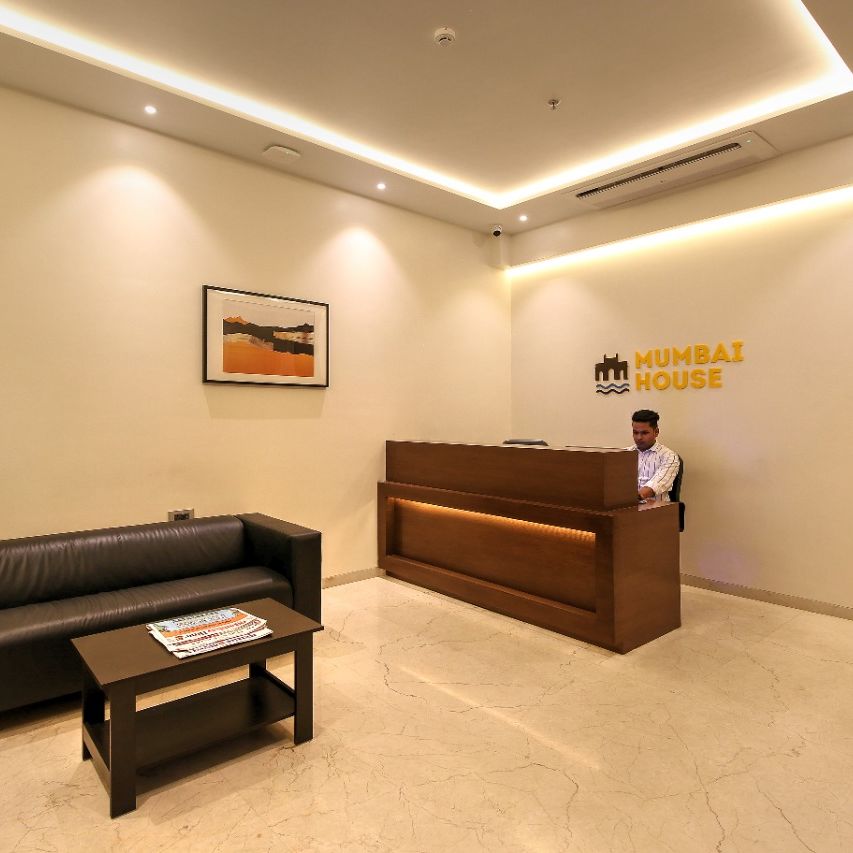 Lobby area of Hotel Mumbai House, Ghansoli