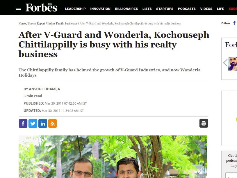 Forbes India press article