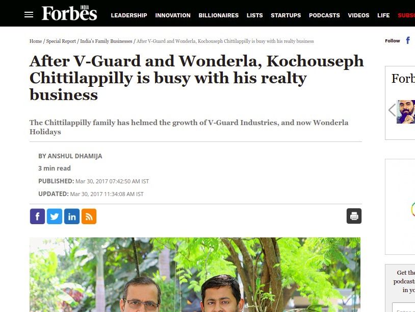 Forbes India press article