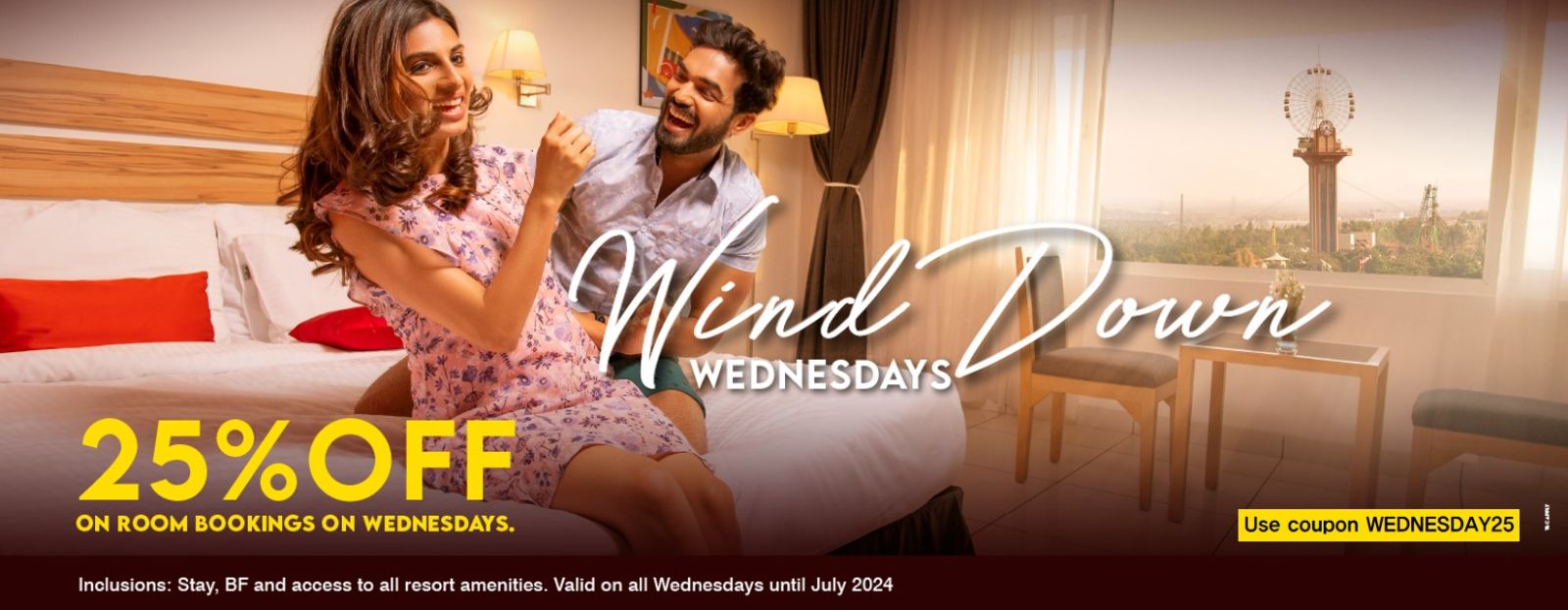 Wonderla Resort Wednesday offer Banner 1500 x 584 px