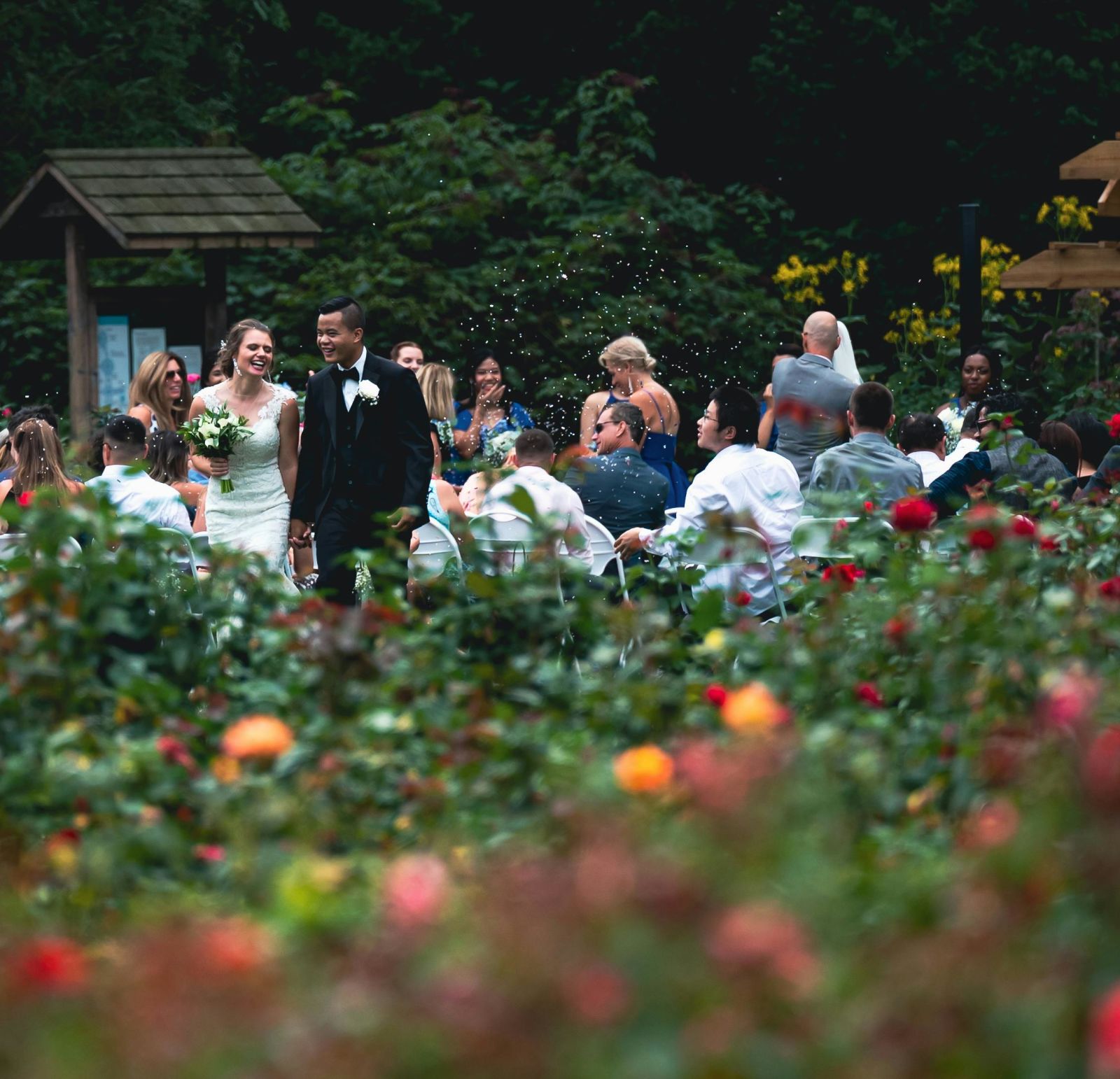 Image of a group gathered for an occasion in an outdoor setting