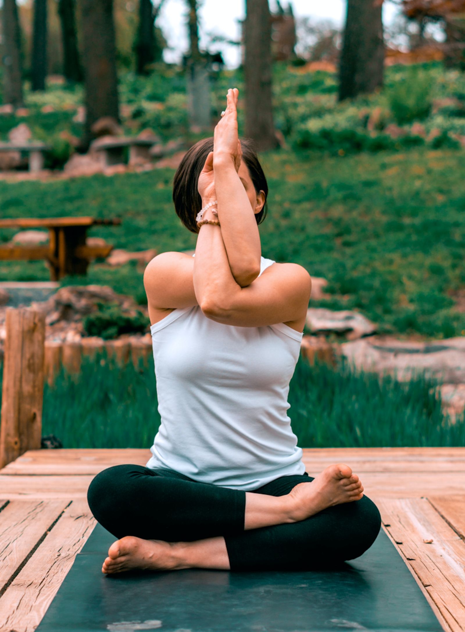 a person practising yoga 62